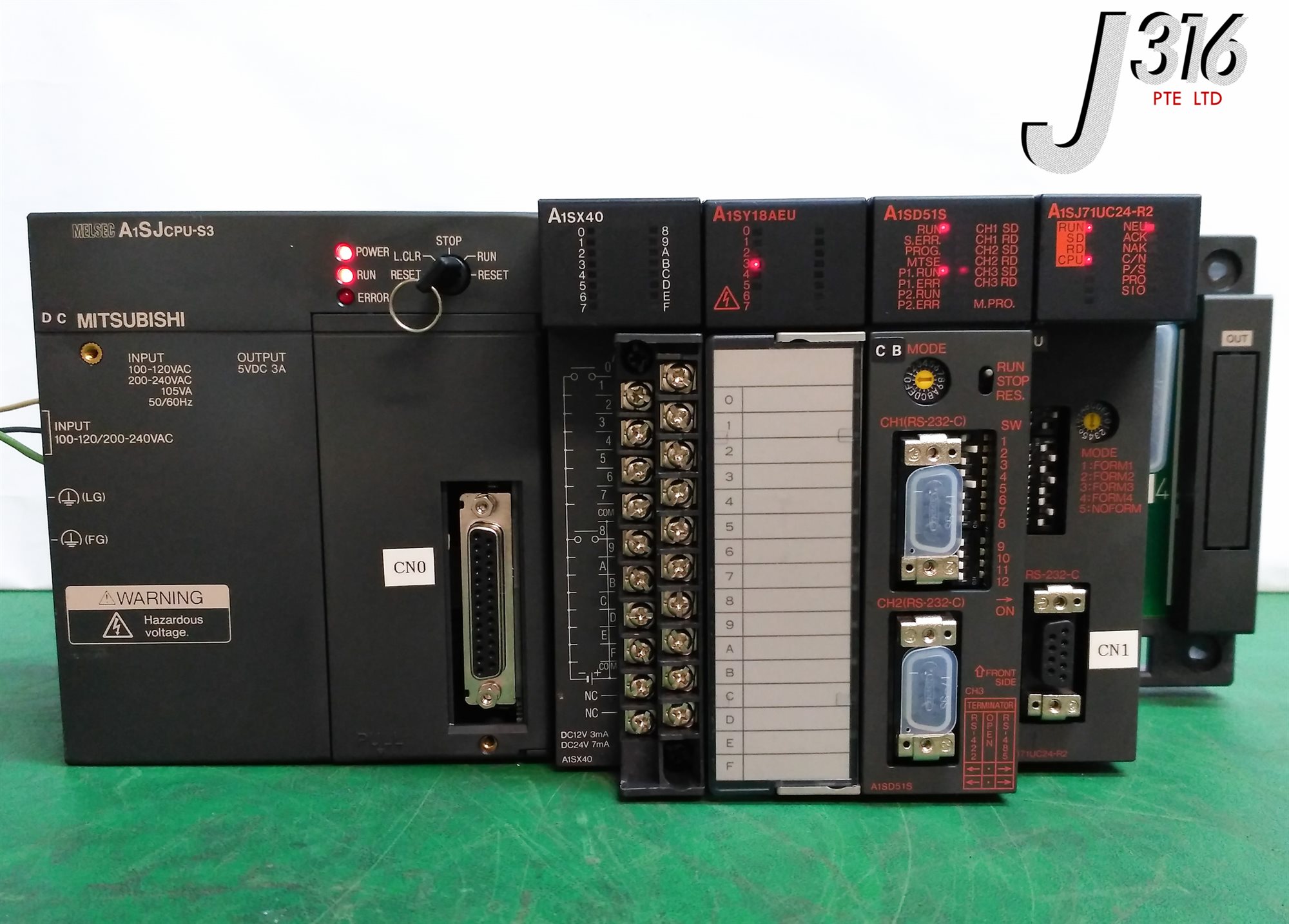 2750 MITSUBISHI MELSEC CPU UNIT, A1SJ71UC24-R2, A1SX42 A1ST42P